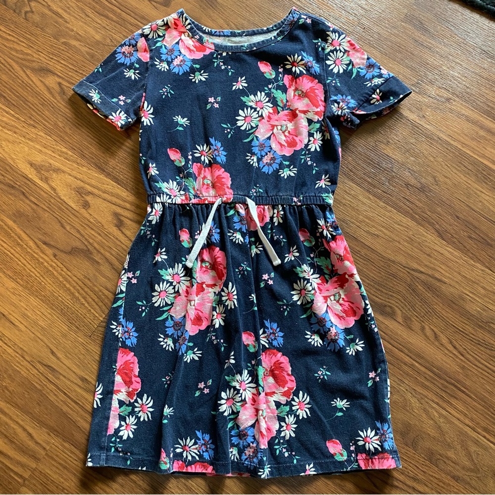 Gap size girl’s medium short sleeve floral dress - Picture 2 of 5